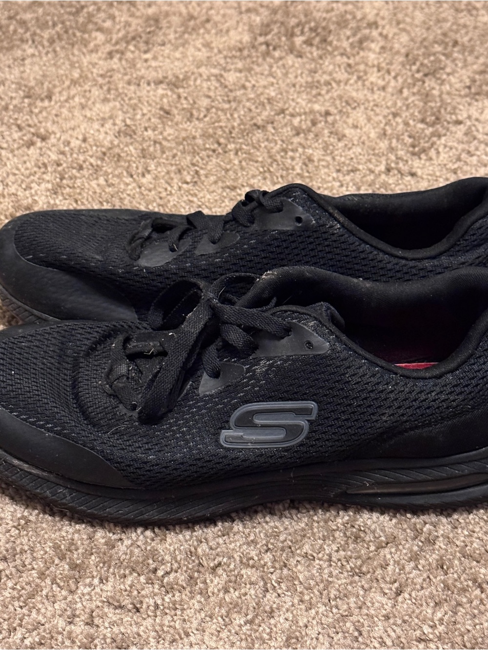 Skechers Slip Resistant Relaxed Fit Sneakers Mens 10 Black Work Memory Foam